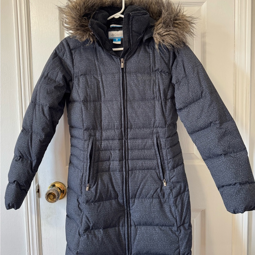 Columbia Puffer Coat with Faux Fur Hood